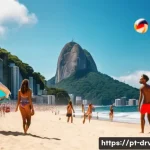 Home 21 USB 장치 드라이버 설치 오류 해결 - **Prompt:** A sunny afternoon at a bustling Rio de Janeiro beach. A group of friends, all wearing st...