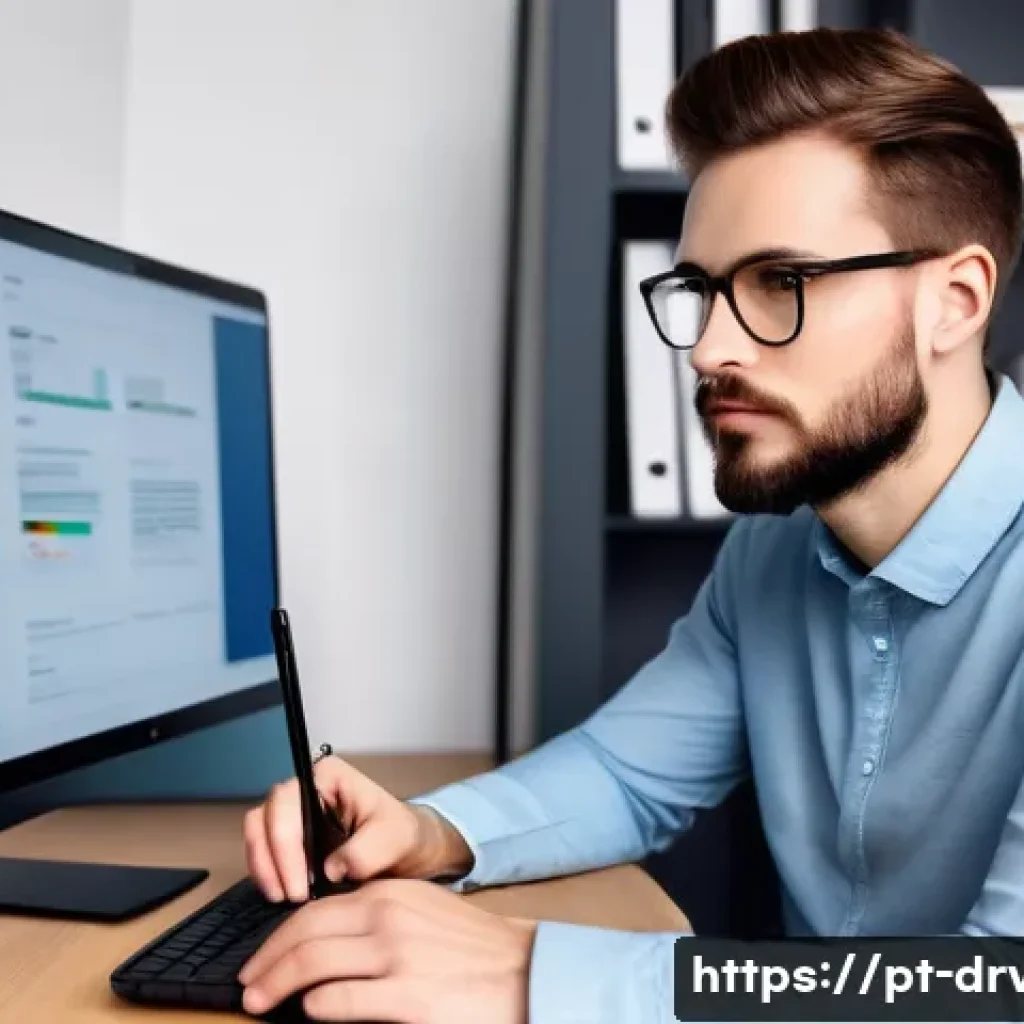 펌웨어 업데이트 시 필요한 도구 - **Prompt:** "A focused young adult, gender-neutral, aged around 25-30, with a determined yet slightl...